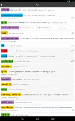 Moodtrack android App screenshot 8